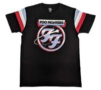 Rock Off officially licensed products Foo Fighters Ringer Camiseta Comet Tricolor Logo Oficial Unisex Negro S, Negro
