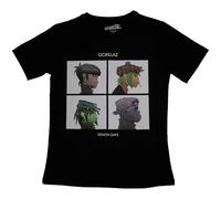 Rock Off officially licensed products Gorillaz Demon Days - Camiseta ajustada para mujer, Negro, G