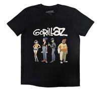 Rock Off officially licensed products Gorillaz Spray Logo Group - Camiseta, Negro -, XX-Large