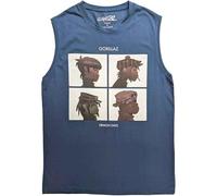 Rock Off officially licensed products Gorillaz Tank Top Muscle T Shirt Demon Days Band Logo Nuevo Oficial Unisex Azul Size L, Turquesa, L