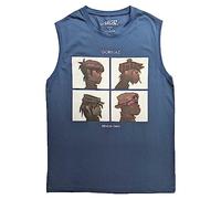 Rock Off officially licensed products Gorillaz Tank Top Muscle T Shirt Demon Days Band Logo Nuevo Oficial Unisex Azul, turquesa, XL