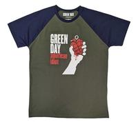Rock Off officially licensed products Green Day American Idiot Raglan T Shirt, verde, M