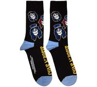 Rock Off officially licensed products Guns N' Roses - Calcetines tobilleros con logotipo de calaveras, talla única, Negro, Talla única
