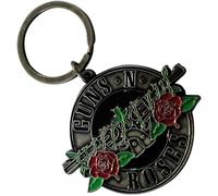 Rock Off officially licensed products Guns N Roses - Llavero de metal con logotipo de círculo plateado