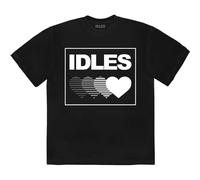 Rock Off officially licensed products Idles Gradient Heart T Shirt, Negro , XL