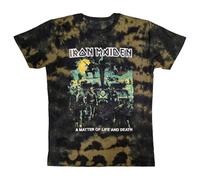 Rock Off officially licensed products Iron Maiden A Matter of Life and Death Dye Wash - Camiseta, marrón, L