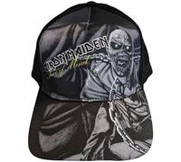 Rock Off officially licensed products Iron Maiden Piece of Mind - Gorra de béisbol en escala de grises, talla única, color negro, Negro -, talla única