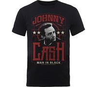 Rock Off Officially Licensed Products Johnny Cash Man In Black Camiseta Hombre (Pack de 1)