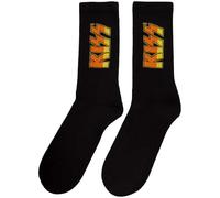 Rock Off officially licensed products KISS - Calcetines tobilleros clásicos con logotipo de banda, talla única, Negro, Talla única