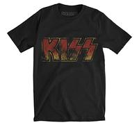 Rock Off Officially Licensed Products Kiss Classic Logo Vintage Camiseta Hombre (Pack de 1)