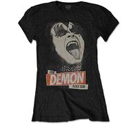 Rock Off Officially Licensed Products Kiss The Demon Rock God Camiseta Mujer (Pack de 1)