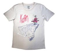 Rock Off officially licensed products Korn 'Follow The Leader Hopscotch' - Camiseta unisex de manga corta, beige, M