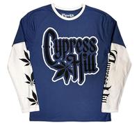 Rock Off officially licensed products Longsleeve Cypress Hill Leaf & Logo Oficial Camiseta para Hombre (XX-Large)