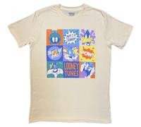 Rock Off officially licensed products Looney Tunes That's All Folks! Grid Pastel Oficial Camiseta para Hombre (Small)
