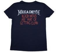 Rock Off officially licensed products Megadeth Blood Bath - Camiseta para mujer, azul marino, L