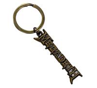 Rock Off officially licensed products Megadeth Oro Band Logo Llavero Keychain, dorado, talla unica