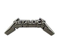 Rock Off officially licensed products Metallica 3D Band Logo Pin Badge, plateado, Talla única