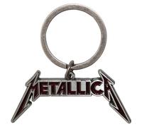 Rock Off officially licensed products Metallica - Llavero con logotipo de banda roja profunda, plateado, talla única