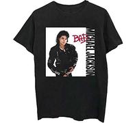 Rockoff Trade Michael Jackson Bad Camiseta, Negro (Black Black), Small para Hombre