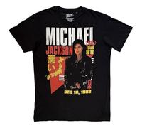 Rock Off officially licensed products Michael Jackson Bad Tour '88 Tokyo - Camiseta negra para hombre, Negro, M