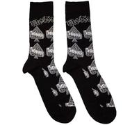 Rock Off officially licensed products Motorhead Ace Of Spades Repeat - Calcetines tobilleros (talla 36-48), Negro -, UK Size 7-11