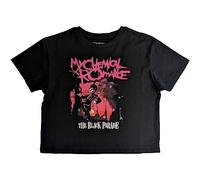Rock Off officially licensed products My Chemical Romance Crop Top T Shirt Negro Desfile March Oficial Mujer Negro, Negro , M