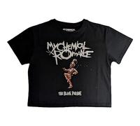 Rock Off officially licensed products My Chemical Romance Crop Top T Shirt The Black Parade Nuevo Oficial de Mujer, Negro , S