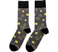 Rock Off officially licensed products Nirvana - Calcetines tobilleros para hombre, color gris carbón, talla única, gris, Taille unique
