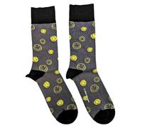 Rock Off officially licensed products Nirvana - Calcetines tobilleros para hombre, color gris carbón, talla única, gris, Taille unique