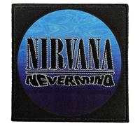 Rock Off officially licensed products Nirvana Nevermind Parche tejido con logotipo ondulado, talla única, Negro, Taille unique