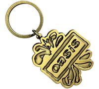 Rock Off officially licensed products Oasis Gold Band Logo Splat - Llavero
