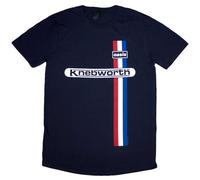 Rock Off officially licensed products Oasis Knebworth Vertical Stripe T Shirt, Navy, L