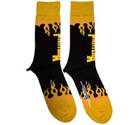 Rock Off officially licensed products Pantera Flame Band - Calcetines tobilleros con logotipo (talla única), Negro, Talla única