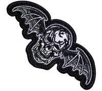 Rock Off officially licensed products Parche tejido con texto "Avenged Sevenfold Deathbat", talla única, Negro, Taille unique