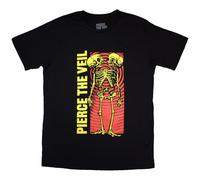 Rock Off officially licensed products Pierce The Veil - Camiseta de esqueleto ondulado, Negro, M