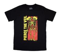 Rock Off officially licensed products Pierce The Veil Wavy Skeleton T Shirt, Negro , L