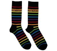 Rock Off officially licensed products Pink Floyd Prism Stripes - Calcetines tobilleros con logotipo de banda, Negro, Taille unique