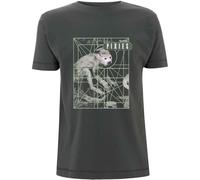 Rock Off Officially Licensed Products Pixies Monkey Grid Hombre Camiseta Gris Marengo S 100% algodón Regular