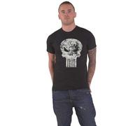 Rock Off officially licensed products Punisher T Shirt Distressed Logo Nuevo Oficial Hombre Negro, Negro, L