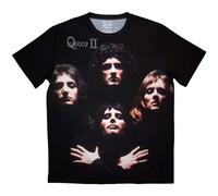 Rock Off officially licensed products Queen Bohemian Rhapsody Sublimation Print T Shirt, Negro , L