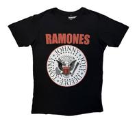 Rock Off officially licensed products Ramones Hey Ho Red Block Text Premium Carbon Oficial Camiseta para Hombre (Small)