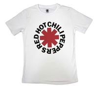 Rock Off officially licensed products Red Hot Chili Peppers Classic Asterisk - Camiseta para mujer, blanco, S