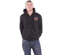 Rock Off officially licensed products Red Hot Chili Peppers Red Asterisk - Sudadera con capucha y cremallera, Negro -, Large