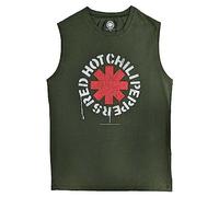 Rock Off officially licensed products Red Hot Chili Peppers Tank Top Muscle T Shirt Stencil Nuevo Oficial Unisex, Verde, M