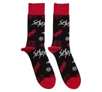 Rock Off officially licensed products Slayer Band - Calcetines tobilleros con patrón de logotipo, talla 36-44, color negro, M, Negro, M