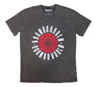 Rock Off officially Licensed Products Soundgarden Circle Band Logo Stone Wash - Camiseta, gris oscuro, L