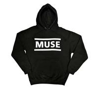 Rock Off officially licensed products Sudadera con capucha Muse con logotipo de banda blanca oficial unisex negra