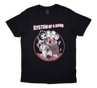 Rock Off officially licensed products System of A Down Mushroom People - Camiseta (talla M), color negro