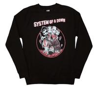 Rock Off officially licensed products System of A Down Mushroom People - Sudadera (talla M), color negro, Negro