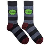 Rock Off officially licensed products The Beatles - Calcetines tobilleros con diseño de manzana y rayas, talla 36-48, azul, Taille unique